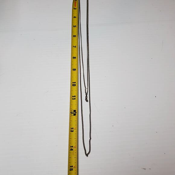 Silver Tone Double Chain 22" Minimalist - Picture 4 of 4